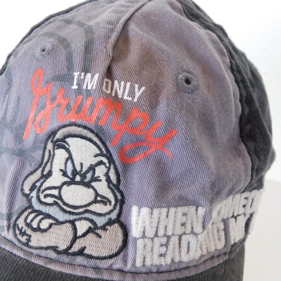 Disney Parks I'm Only Grumpy When Someone's Reading My Hat Baseball Hook Loop - Picture 2 of 11